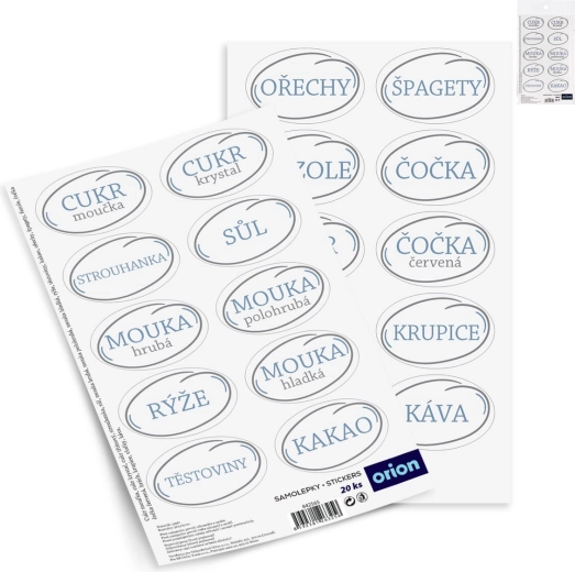 Stickers voor potten ovaal 20 stuks CZ