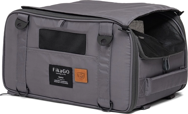 FikaGO reisdrager voor honden en katten truffle grey