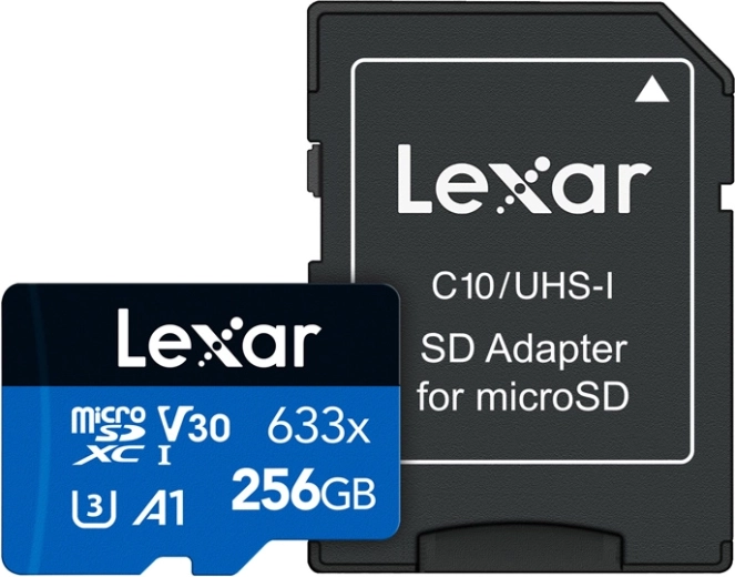 Lexar High-Performance 633x microSDXC 256 GB met SD-adapter