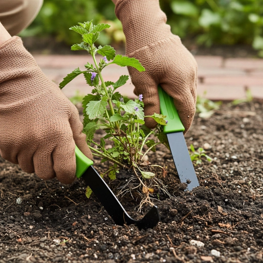 Set tuinmessen voor het verwijderen van onkruid, 2 stuks