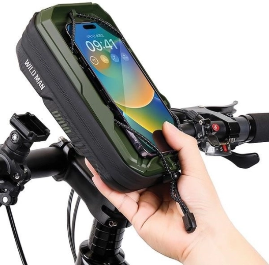 Wildman frametas voor fiets met telefoonhouder GX330 groen