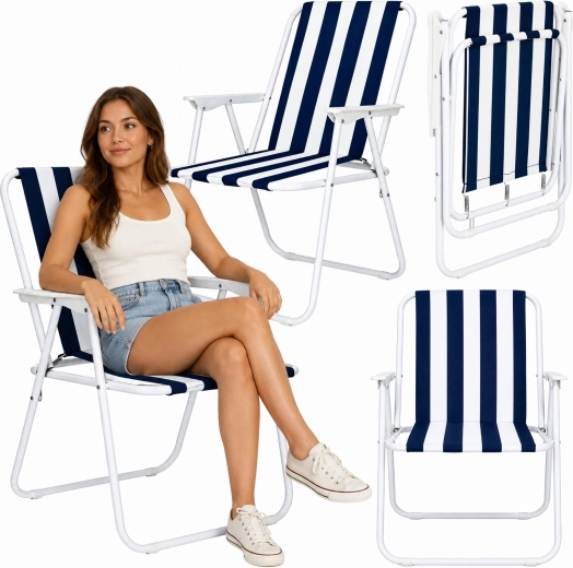 Opvouwbare campingstoel – strandligstoel voor tuin en balkon