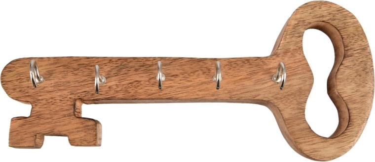 Sleutelrek van mangohout 25 × 5 × 11 cm