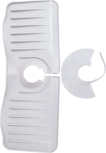 Siliconen mat voor onder de kraan, wit 36 × 14,5 cm
