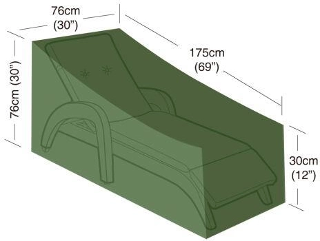 Groen afdekzeil voor een strandligbed