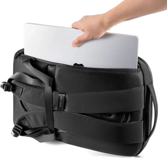 Beschermde ruimte voor een laptop