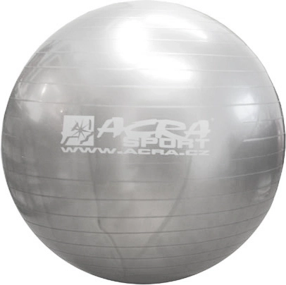 ACRA gymnastiekbal 55 cm zilverkleurig - 1 stuk