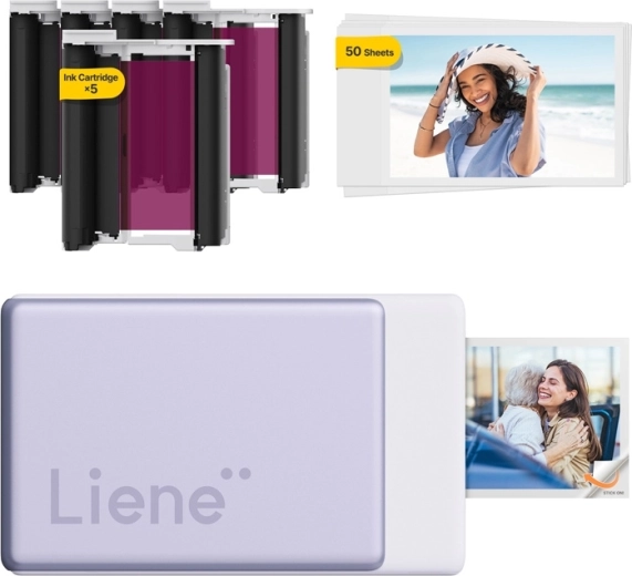 Liene Pearl N200 Pro draagbare fotoprinter 2×3" paars
