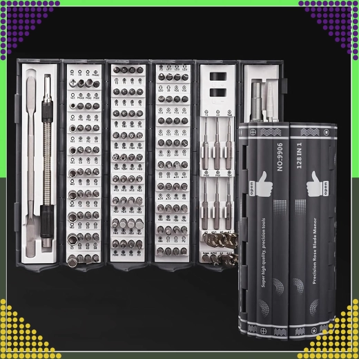 Set magnetische precisieschroevendraaiers 128-in-1