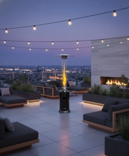 Zichtbare vlam in glazen buis