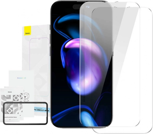 Baseus Crystal gehard glas 0,3 mm voor iPhone 14 – Pro Max