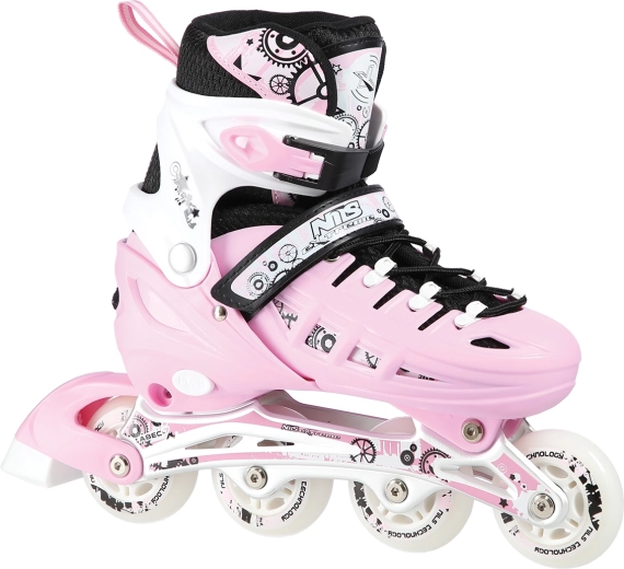 Verstelbare kinderschaatsen 4-in-1 NILS Extreme roze – S (31-34)