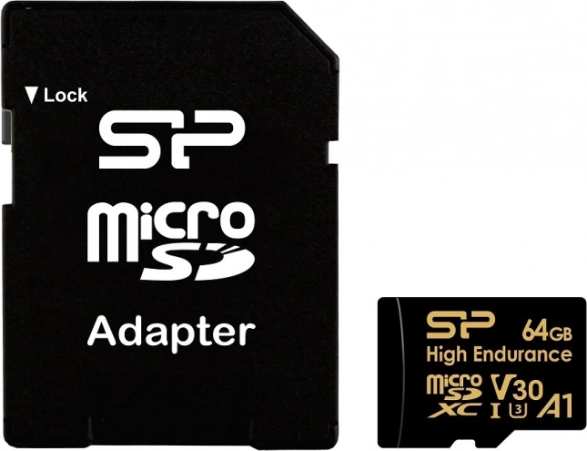 microSDXC-geheugenkaart High Endurance 64 GB V30 UHS-I U3 A1 + microSD–SD-adapter
