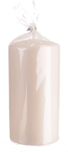 Glanzende cilindervormige kaars in roségoud 7 × 18 cm