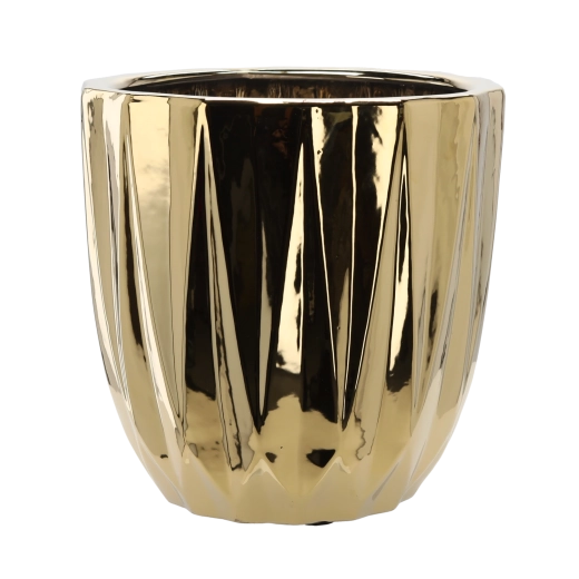 Keramische bloempotcover 40 × 40 × 39,5 cm goud