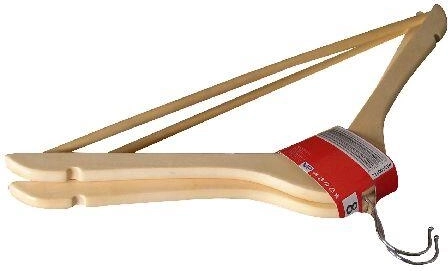 Houten kledinghanger voor jurken met draaibare haak (2 stuks)