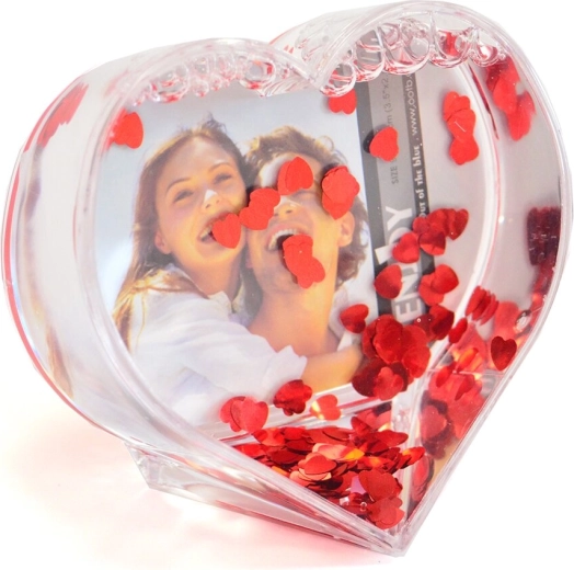 Fotolijstje 3D hart met glitter