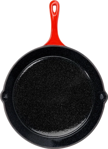 Dik gietijzer en email voor gelijkmatige warmte