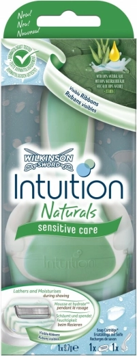Dames scheermes Wilkinson Intuition Naturals Sensitive Care + 1 mesjeskop