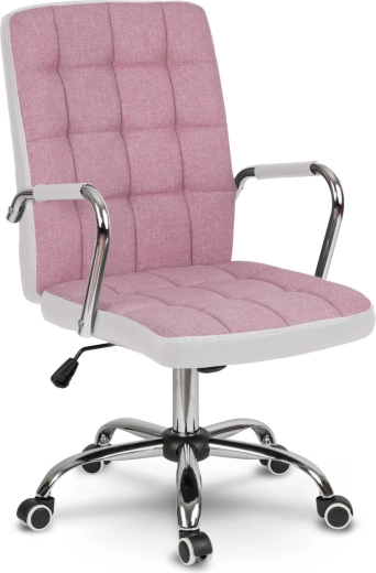 Benton bureaustoel roze-wit