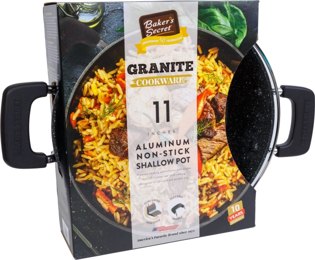 Baker's Secret aluminium kookpot met deksel 28 cm
