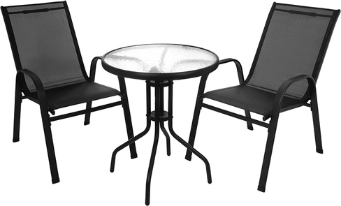 Elegant tafeltje met tafelblad van 5 mm gehard glas