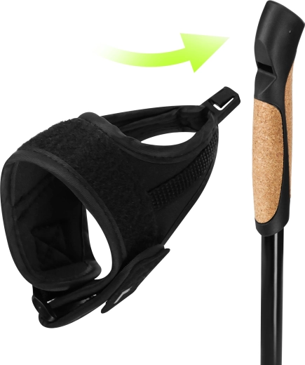 Ergonomische kurken handgrepen met polslussen