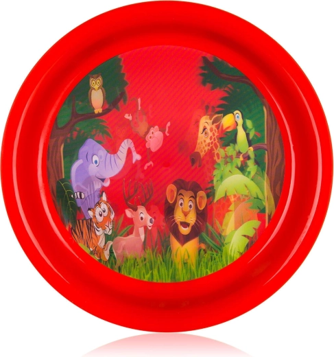 Kinder plastic bord ZOO 19,5 cm