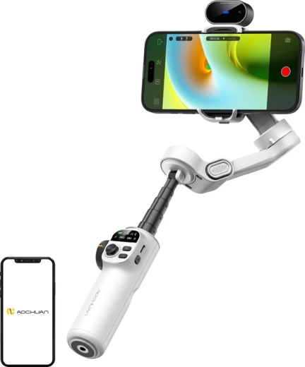 AOCHUAN X2 smartphone-stabilisator met AI-sensor wit