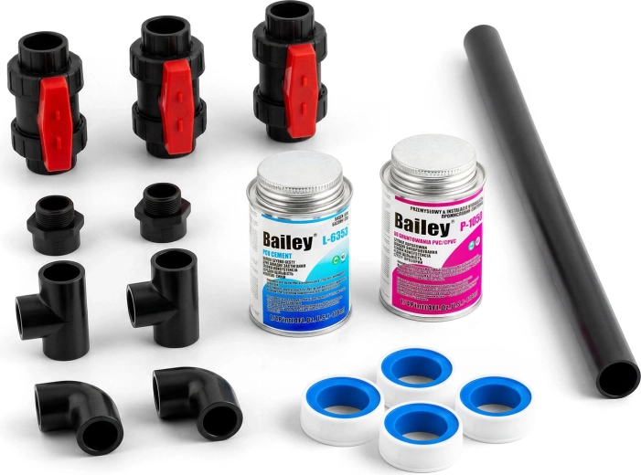 Complete montageset inclusief lijm, primer en 4× PTFE-tape