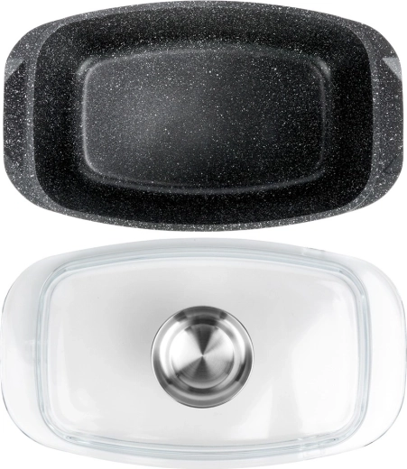 Antiaanbak granietoppervlak voor koken met minimale vettoevoeging