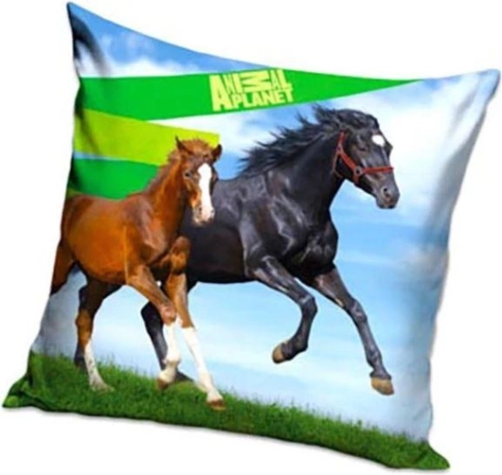 Kussensloop Animal Planet paard 40 × 40 cm