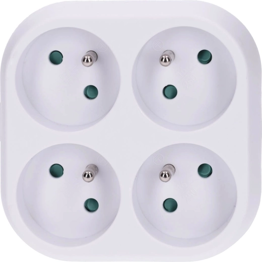 Solight viervoudige stekkerdoos 16 A wit