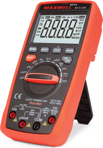 Digitale multimeter Maxwell 5-in-1 met USB-aansluiting voor pc