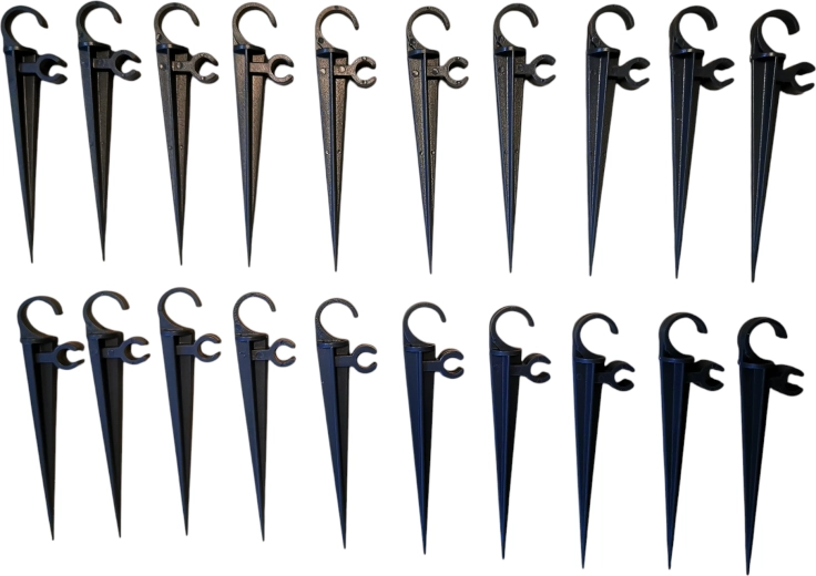 Stabiele slangbevestiging met pennen