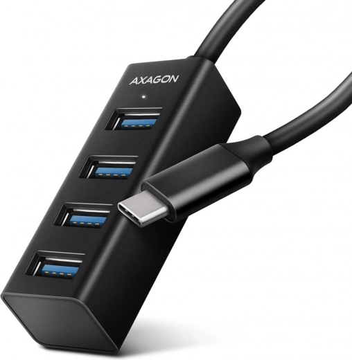 HUE-M1C USB 3.2 Gen 1 mini metalen 4-poorts hub/splitter, 20 cm USB‑C-kabel