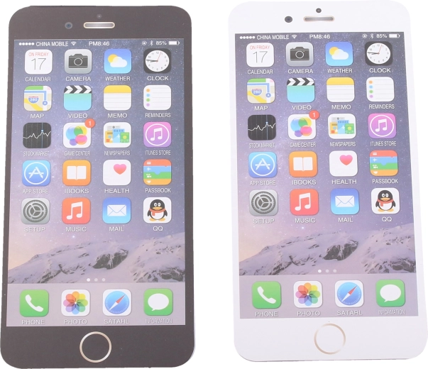 Gelijnd notitieboekje in de vorm van een iPhone