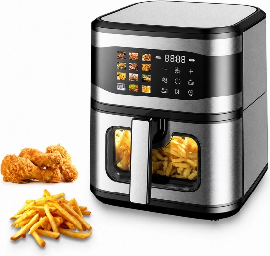 Heteluchtfriteuse (Airfryer) 8 l 1700 W met 12 programma’s