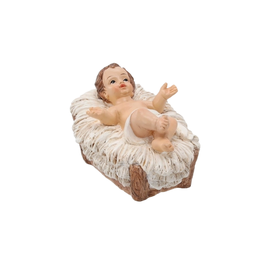 Kerstfiguurtje Kindje Jezus voor in de kerststal (multipack 4 stuks)