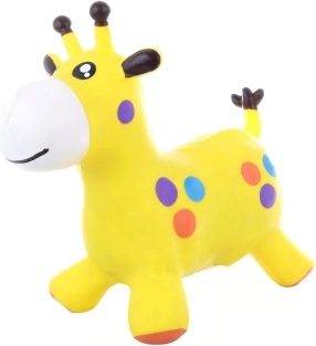 Huppeldier giraf voor kinderen met pompje