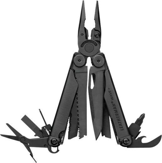 Leatherman Wave Plus Black multifunctioneel gereedschap – 18 functies, zwart