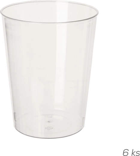 Transparante kunststof bekers 280 ml - 6 stuks