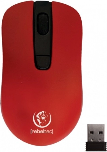 Draadloze optische muis Rebeltec Star rood