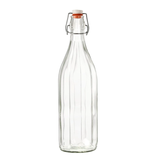 Glazen fles Costolata met beugelsluiting 1 l