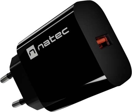 Natec Ribera netlader 1× USB-A 18 W zwart