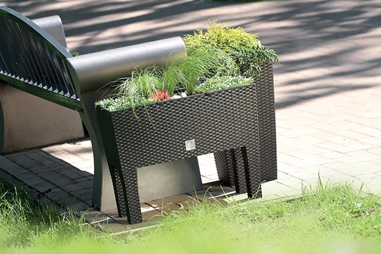 Duurzaam materiaal met rotanlook