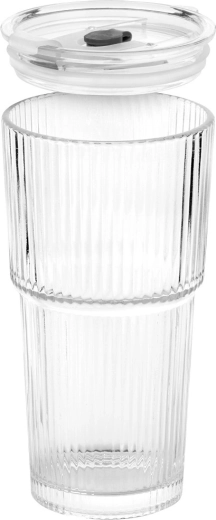 Deksel met afdichting en opening voor rietje