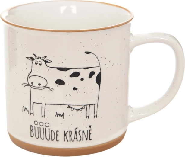 Keramische mok Boerderij met koe-motief 0,53 l