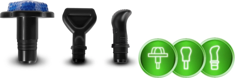 Negen opzetstukken voor gerichte massage