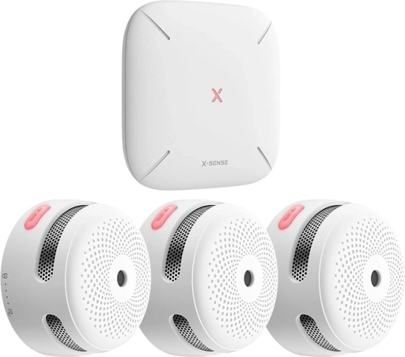 Set slimme rookmelders X-Sense FS31 (3× XS01-M + basisstation SBS50)